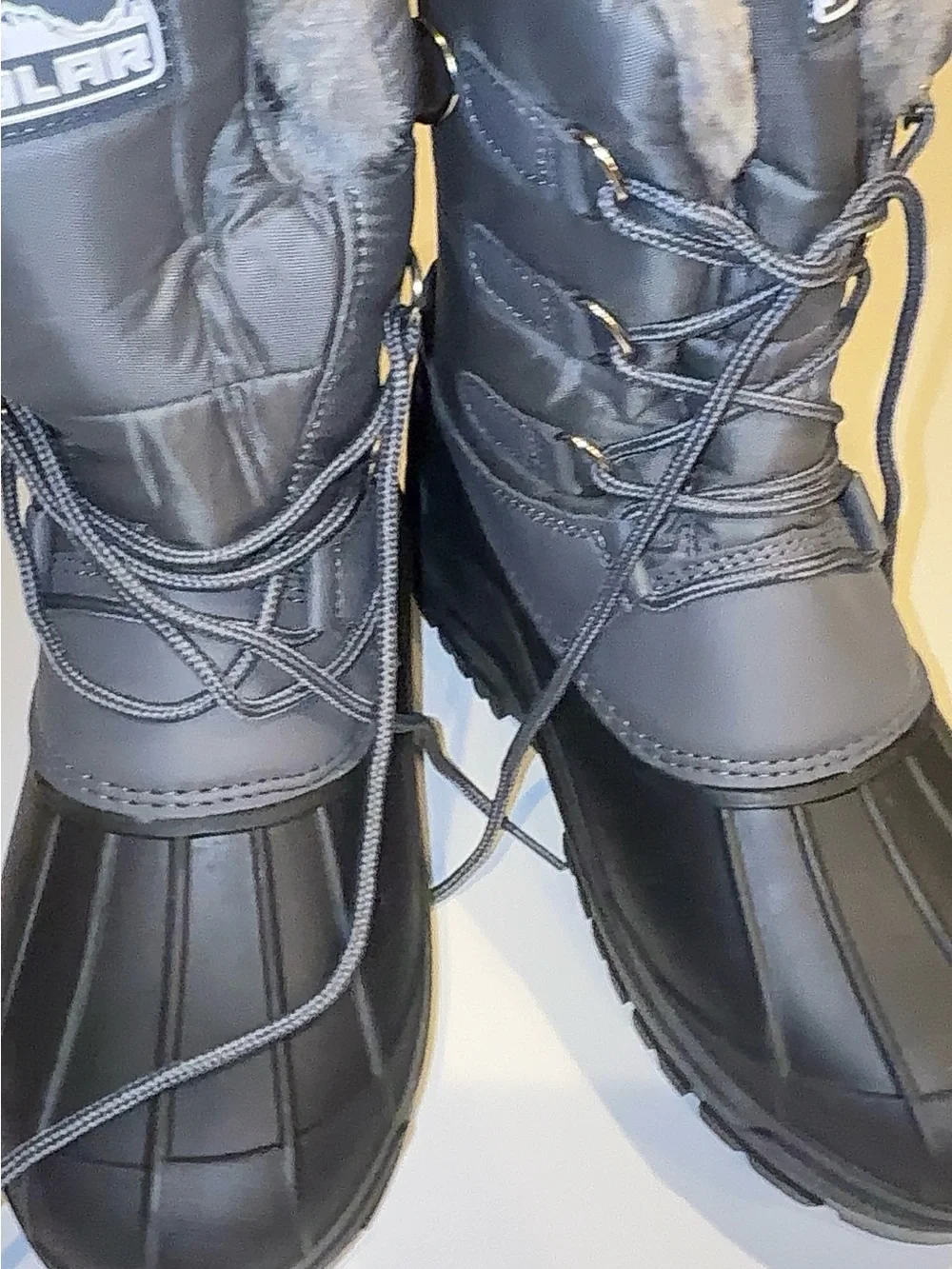 Polar Women's Grey Waterproof Faux Fur Duck Snow Boots Size 10 / EU 41